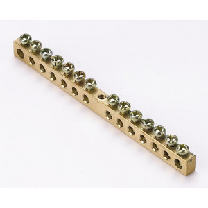 Шина нулевая 14 групп/крепеж по центру 6х9мм 32003DEK