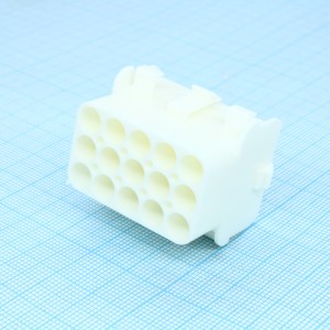 350784-1, Корпус разъема Universal MATE-N-LOK, вилка 15PIN, Matrix (Nylon, UL 94V-0) без контактов, шаг 6.35 мм