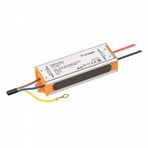 Блок питания ARPJ-SN-45500 (24W, 21-45V, 500mA) 045404, Источник тока с гальванической развязкой для уличных светильников и мощных светодиодов. Входное напряжение 100-240 VAC. Выходные параметры: 21-45 В, 500 mА, 24 Вт. PF >0.5. Герметичный металлический корпус IP 65. Габаритные размеры длина 96 мм, ширина 30