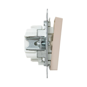 Механизм выключателя, одноклавишный, с подсветкой, кремовый Эпика EKF UP1-SWI-14