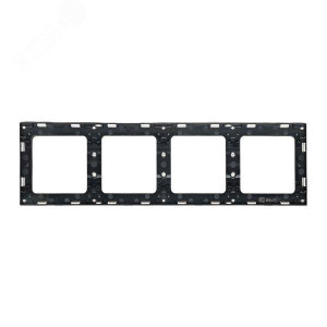 Стокгольм Рамка 4-местная белая с линией цвета черный PROxima EZM-G-305-20