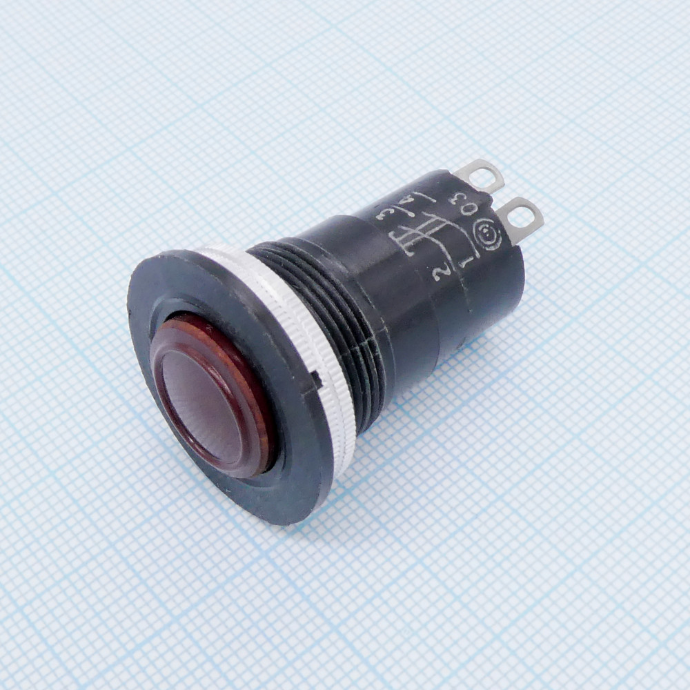 Изображение товара К-4-2 20мм пластиковое устройство с двумя замыканиями и красной кнопкой