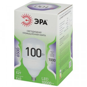 Лампа светодиодная высокой мощности LED 100 Вт 10000Лм 6500К T140 холодный E27/E40 (переходник) 170-265В LED POWER T140-100W-865-E27/E40 Green Line Б0067055