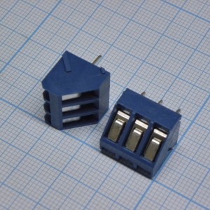 DG330-5.0-03P-12-00A(H), Винтовой клеммный блок c рельефной обоймой, 3 контакта. Серия DG330-5.0
