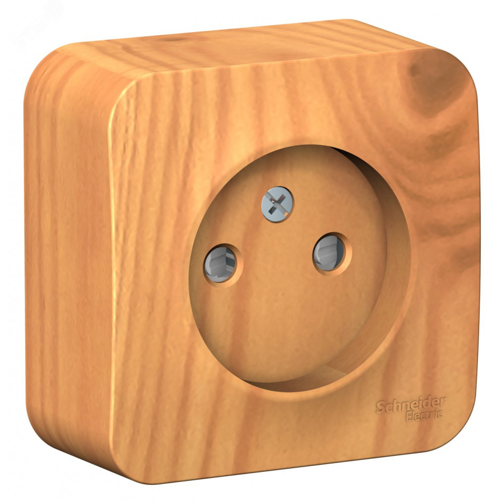 Изображение товара Наружная розетка без заземления со шторками 16А 250В ясень SYSTEME ELECTRIC BLANCA
