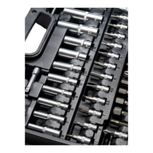 Набор инструментов 1/2дюйм; 1/4дюйм CrV пластик. кейс (94 предм.) 73/6/7/5