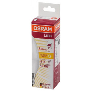 Лампа светодиодная LED Star Classic B 40 5W/827 5Вт свеча матовая 2700К тепл. бел. 4052899971608