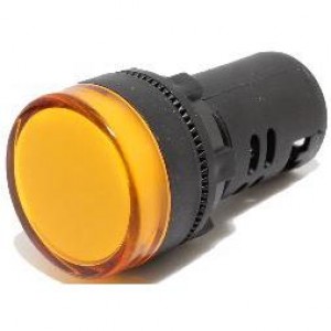 FL1P-22NA-1-Y12V, Светодиодные панельные индикаторы LED YEL 22MM NUT 12VAC/DC