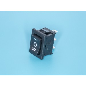 SWR-43, Выключатель 220В 3 контакта18х13мм, B100J, черный, крепление защелка