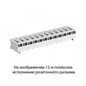 Вилочный разъем на плату 8520 B/6 OB, Вилочный разъем, горизонтальный, на плату, шаг: 3.5 мм, 6 полюсов, фиксация на плате пайкой, исполнение: без маркировки, под штырь, 250V, 8А, цвет: серый
