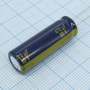 EEUFC1H471L, Конденсатор радиальный алюминиевый 50В 470мкФ (10*30mm) 1.61A 3000часов 105°C