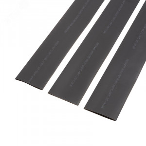 Трубка термоусадочная ТУТ нг 50,0/25,0 черная, термоусаживаемая трубка в метровой нарезке, не поддерживает горение