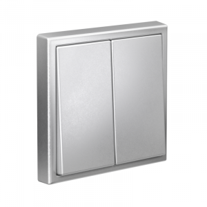 ARTGALLERY 2-клавишный ВЫКЛЮЧАТЕЛЬ, 10АХ, механизм, быстрозажимные клеммы, АЛЮМИНИЙ GAL000351S