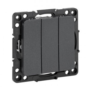 Выключатель 3-кл. Стокгольм 10А механизм черн. PROxima EZV10-024-10