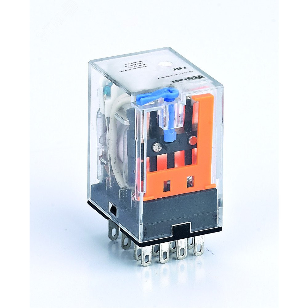 Изображение товара Промежуточное реле с LED и функцией TEST 4 контакта 12В DC