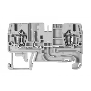 Клемма для разъемов WKFN 2,5 F/P/F, Клемма для подключения внешнего разъема, тип фиксации провода: пружинный, номинальное сечение: 2,5 мм кв., 32A, 500V, ширина: 5 мм, цвет: серый, тип монтажа: DIN35