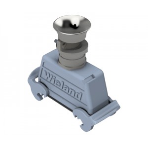 Крышка разъема 70.374.2435.3, Крышка разъема на кабель, типоразмер 24B, с уплотнителем, 1 кабельный ввод M32x1,5, с разгрузкой на изгиб, IP54, с верхним расположением, с двумя защелками, материал корпуса: алюминиевый сплав