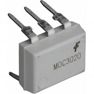MOC3020M, Оптопара симисторная одноканальная изоляция 4.17кВ напряжение 400В 0.030A 0.33Вт -40...+85°С