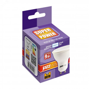 Лампа светодиодная LED 9w GU10 4000K Jazzway 5019423