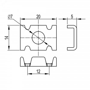 Шайба для провол. лотка M6 (спец.) (уп.50шт) CM190600