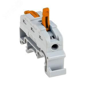 Клемма строительно-монтажная СМК проходная 222-421 1п 0.08-4кв.мм на DIN-рейку PROxima plc-smk-421-din