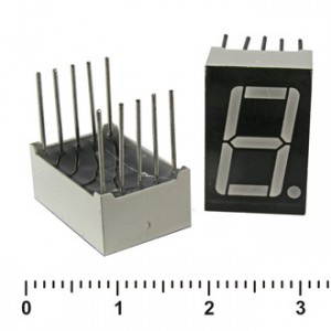 KEM-5161BG (GREEN), 1 разрядный индикатор 14,2мм/зеленый/ОА