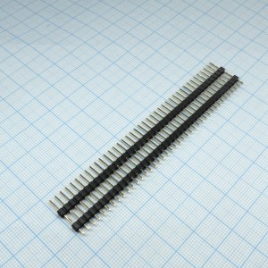 DS1029-01-1X40P8BVA1B, Штыревой соединитель, 1х40 шаг 2,54мм.,однорядный (A=6.00мм, H=3.00мм, B=12.00мм)