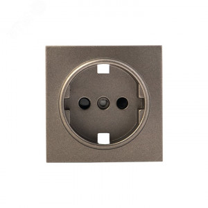 Валенсия лицевая панель розетки 1-местной с/з 16А графит с защ. штор. PROxima ESR16-L-028-60