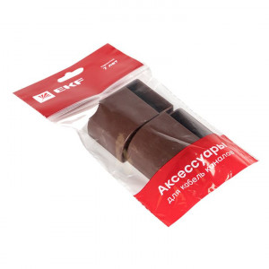 Заглушка (40х25) (4 шт) темное дерево EKF-Plast