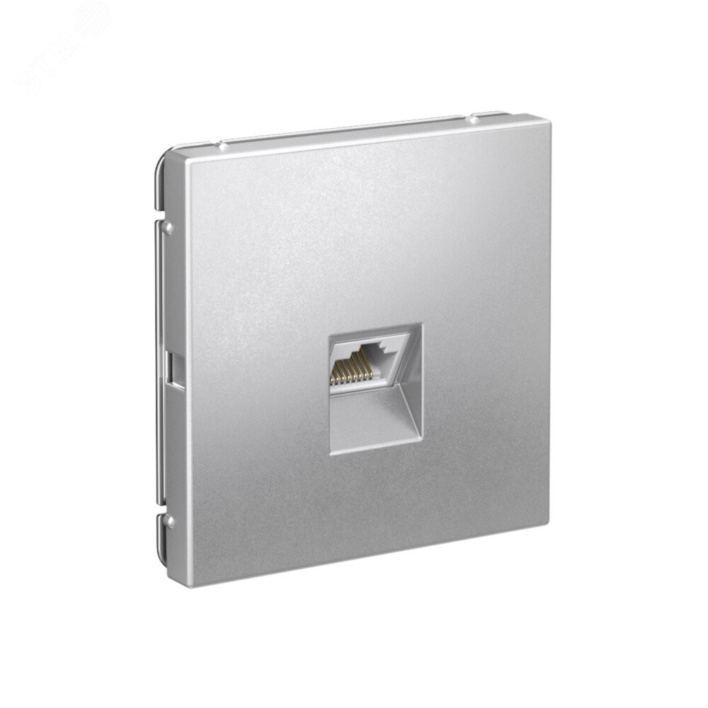 Изображение товара Розетка компьютерная RJ45 CAT.6A Aлюминий Systeme Electric ArtGallery