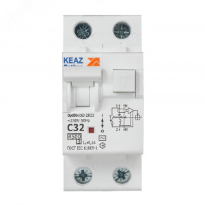 OptiDin D63-23C32-AC-У3 (2P, C32, 100mA, 4,5кА) 328108