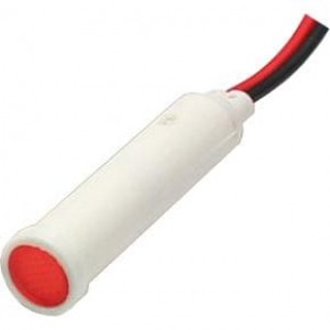 FL1P-8QW-1-R12V, Светодиодные панельные индикаторы LED RED 8MM SNAP 12VAC/DC