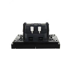 Выключатель 2-кл. СП FORTE&PIANO 10А FP106 с индикацией черн. IEK FP-V20-1-10-1-K02