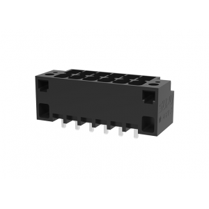 Вилочный разъем на плату MC-DPT3.5V13-I-BK-2000, Вилочный разъем, 2 этажа, вертикальный, на плату, шаг: 3.5 мм, 13х2 полюсов, фиксация на плате пайкой, исполнение: с дополнительной фиксацией на плате, 160V, 8A, цвет: черный