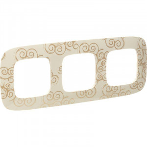 Рамка 3-м Valena Allure универсальная нарцисс золото Leg 754353