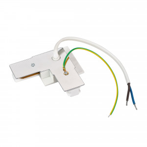 Коннектор угловой с питанием LGD-2TR-CON-L-F-POWER-WH (C) 040227, Угловой белый глянцевый коннектор для соединения 2TRA (на 2 провода) встраиваемых треков LGD под углом 90 градусов с возможностью подвода питания. Размеры 95 х 95 х 20 мм (60 мм - сторона квадрата). Без возможности подвода питания. При использовании с тре