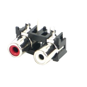 PJRAN2X1U01X, Соединители RCA  2P RA PHONO JACK RED/WHT RoHS