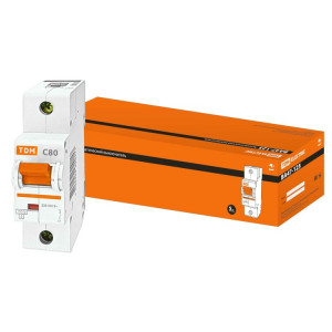 Автоматический выключатель ВА47-125 1Р 80А 15кА х-ка С SQ0208-0058