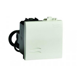 Выключатель с подсветкой, белый, 2мод. 76002BL