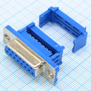 DS1036-15FPU2NX-YT, Разъем D-Sub IDC (розетка) прижимной 15 контактов на кабель
