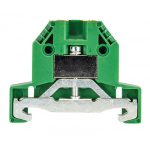 Заземляющая клемма 9700A/6 SL2 S35, Заземляющая клемма, тип фиксации провода: винтовой, номинальное сечение: 4 мм кв., 800V, ширина: 6 мм, цвет: желто-зеленый, тип монтажа: DIN35