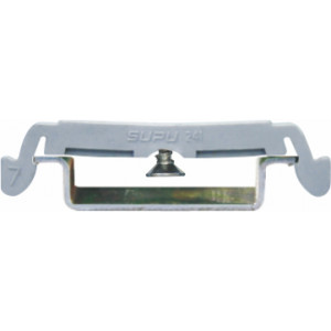 Переходник на рейку 241019, Переходник на монтажную рейку, цвет: серый