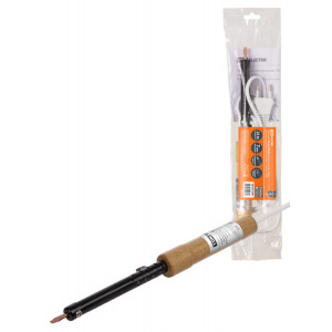 Паяльник ПД-25, ЭПСН, мощность 25 Вт, 230 В, деревянная ручка, плоское жало, "Гранит"