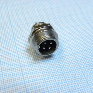 Разъем PH-M12-4MP, разъем металлический