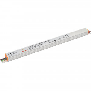 Блок питания ARV-12024-LONG-D (12V, 2A, 24W) 026418(1), Источник напряжения с гальванической развязкой для светодиодных изделий. Входное напряжение 200-240 VAC. Выходные параметры: 12 В, 2 А, 24 Вт. Встроенный PFC >0,5. Негерметичный алюминиевый корпус IP 20. Габаритные размеры длина 288 мм, ширина 18 мм, высо