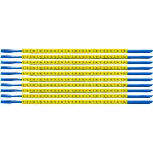 brd333006, SCNG-07-6 клипсы жёлтые, 300шт/упак, для провода 1,9-2,4мм диаметра, легенда 6