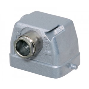 Крышка разъема 70.351.0635.0, Крышка разъема на кабель, типоразмер 6B, без уплотнителя, 1 кабельный ввод M20x1,5, IP54, расположен по длинной стороне корпуса, без защелки (упоры под одну защелку), материал корпуса: алюминиевый сплав