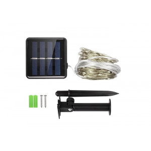 Светильник светодиодный садовый SLR-G03-100W нить 100LED холод. бел. на солнечн. батарее 5033313