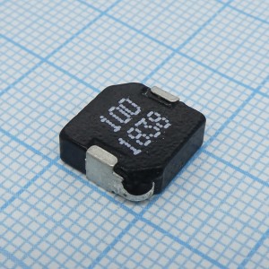 SRP1040-100M, SMD индуктивность проволочная, на ферритовом сердечнике, экранированная 10uH 20% 100KHz Iron 5A 35mOhm