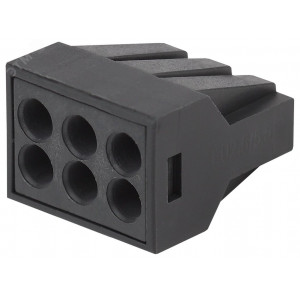 NO-224-54 Клемма СМК с пастой, серия 306, 6 отверстий, 0,5-2,5 мм2 (упак. 50 шт.) (50/3000/60000 Б0043972